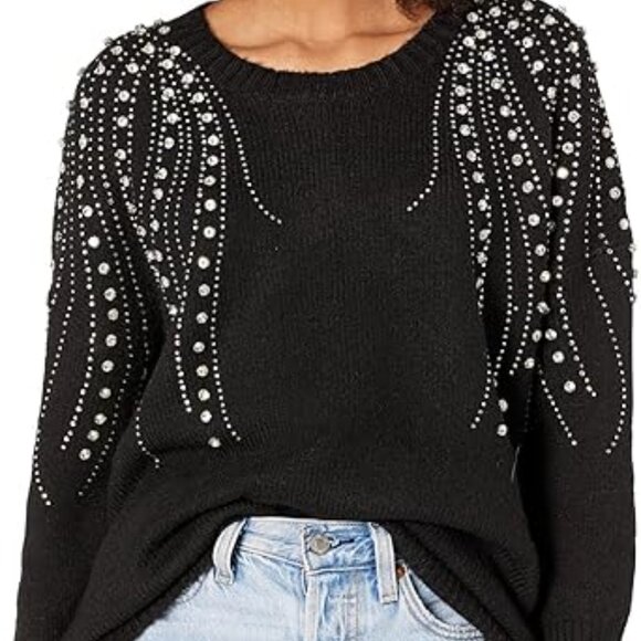 BB Dakota by Steve Madden Drip Too Hard Embellished Sweater - Picture 1 of 6